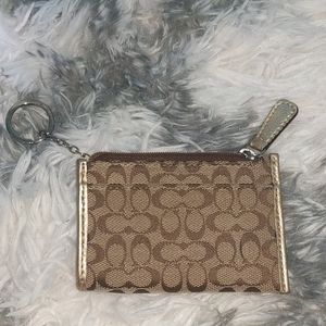 Coach Brown and Gold Coin Purse